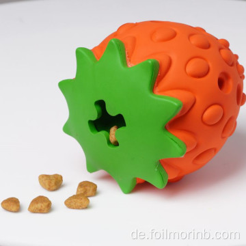 Cute Strawberry Rubber Dog Pet Chew Interaktives Spielzeug